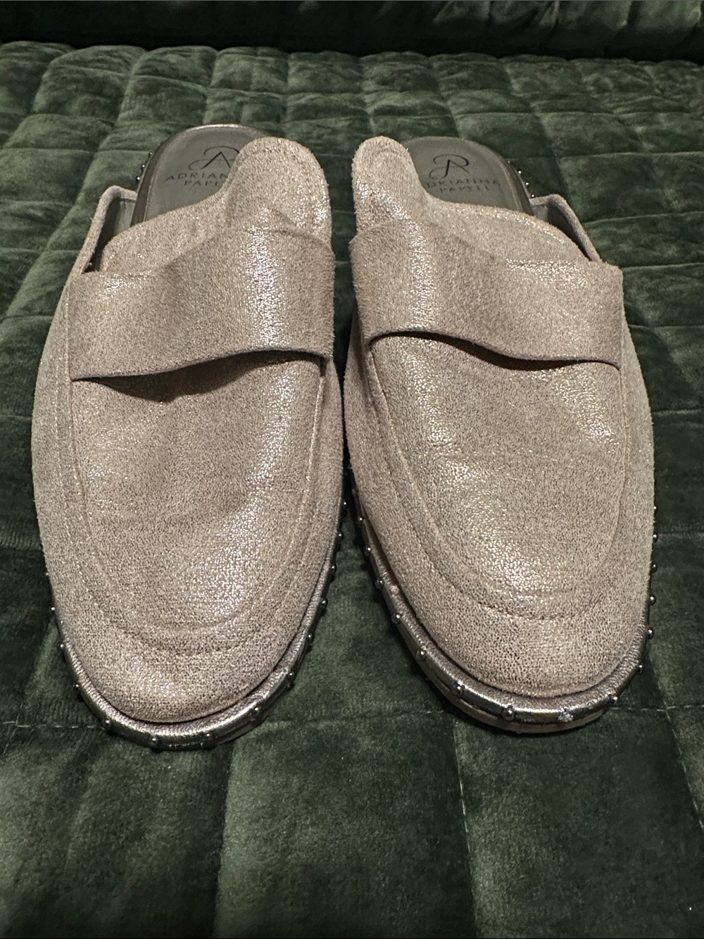Adrianna Papell Gold Glitter Slip-On Loafers